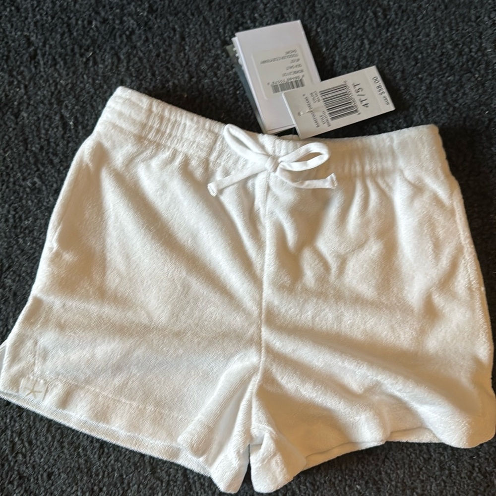 NWR BAREFOOT DREAMS BEACH KIDS SZ 4-5T TODDLER COZYTERRY SHORT SEA SALT